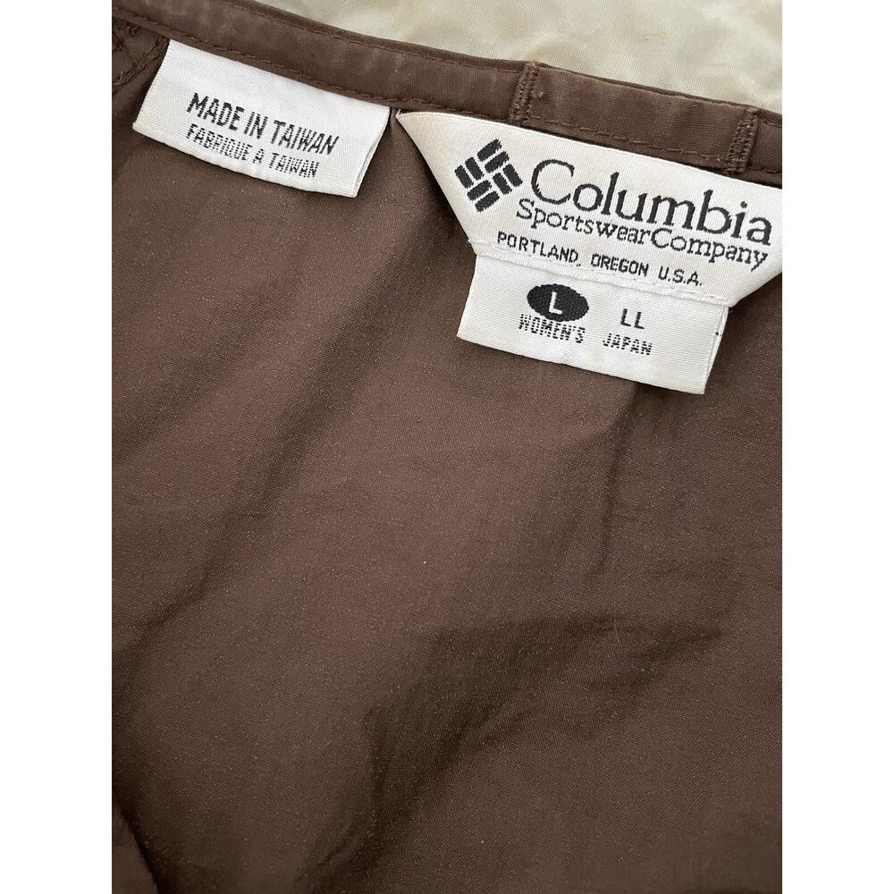 Vintage Columbia Womens Large Chocolate Brown Hooded Pullover Windbreaker Gorp - Picture 3 of 4